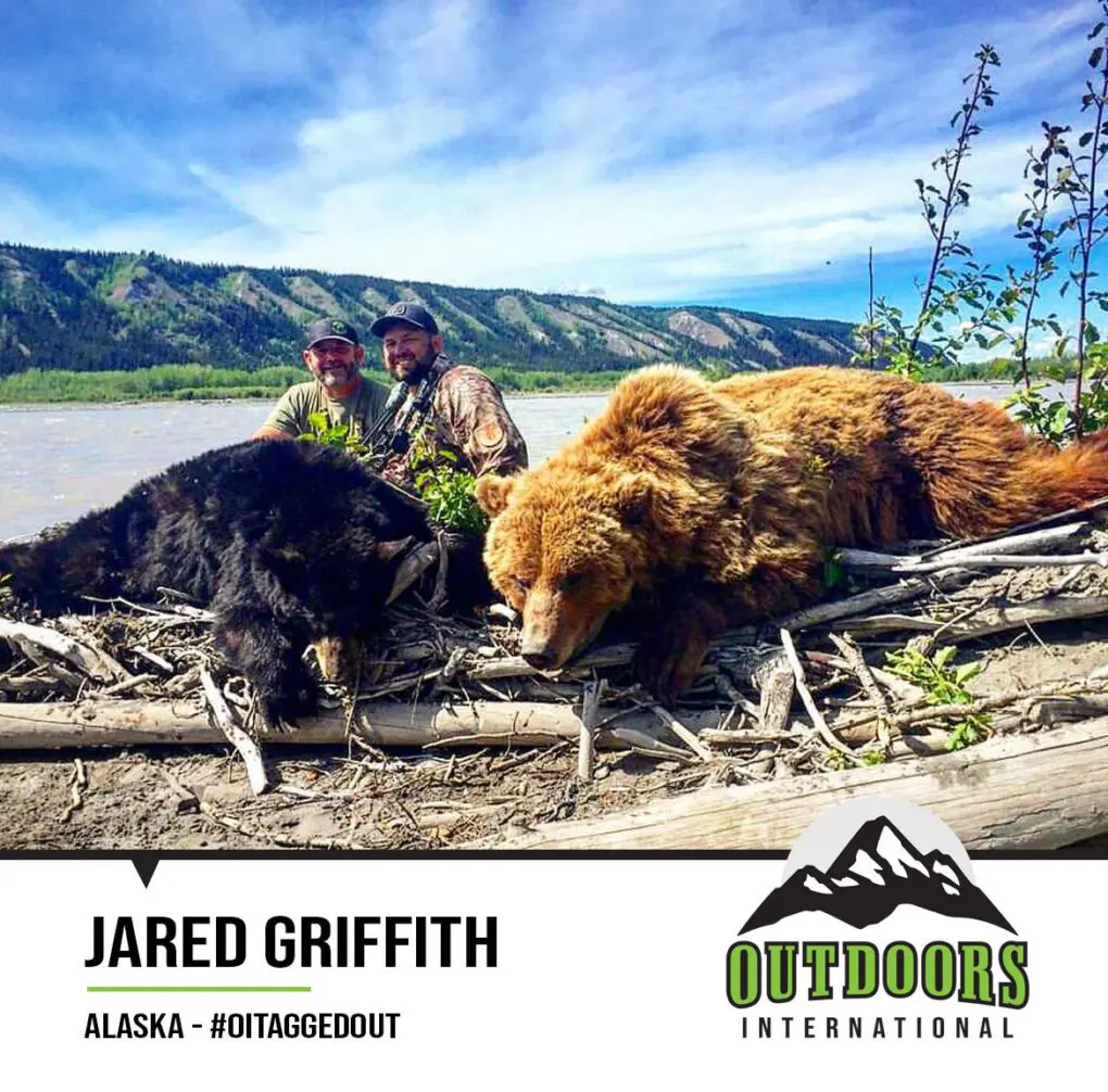 Jared Griffith Client Alaska brown bear black bear baited AOU oitaggedout » Outdoors International #oitaggedout