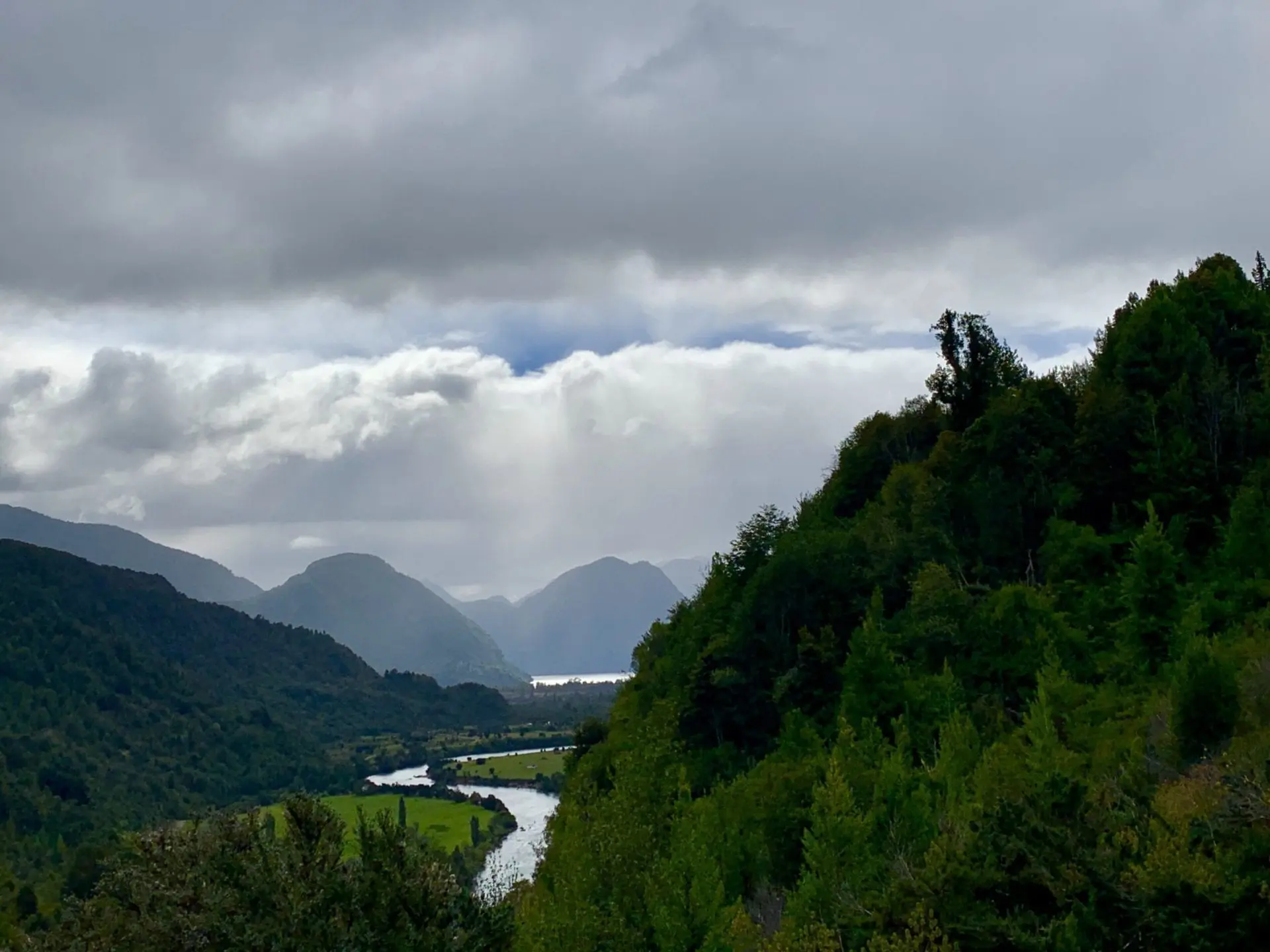 The river valley in Patagonia