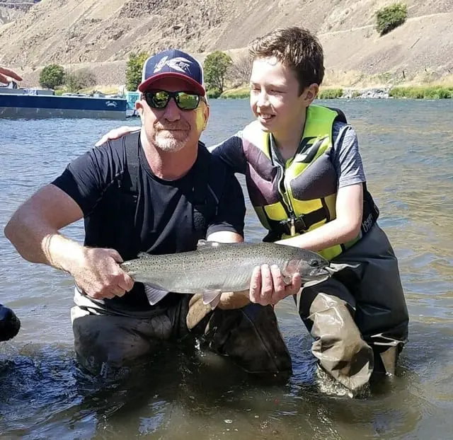 Oregon Steelhead with Dave's son