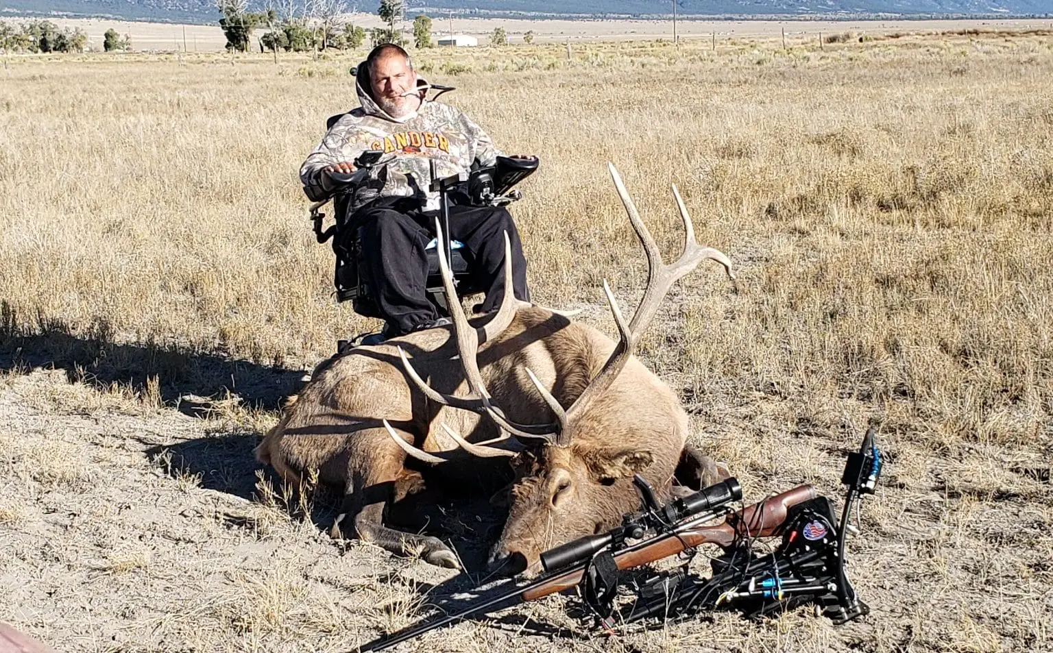 Handicapped elk hunter in Colorado