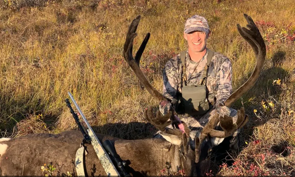 Outdoors International client Jon Lachowitzer with a nice caribou bull.