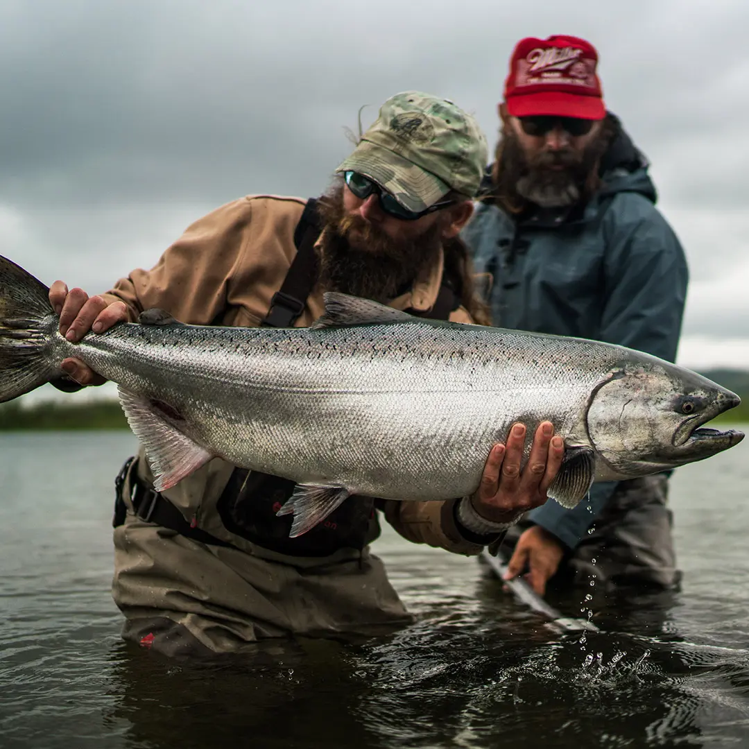 Salmon fishing in Alaska on the Goodnews River