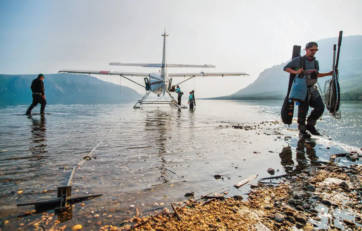 Since this is a fly-out lodge – guests utilize float planes and fleet of jet boats to access the many different locations.