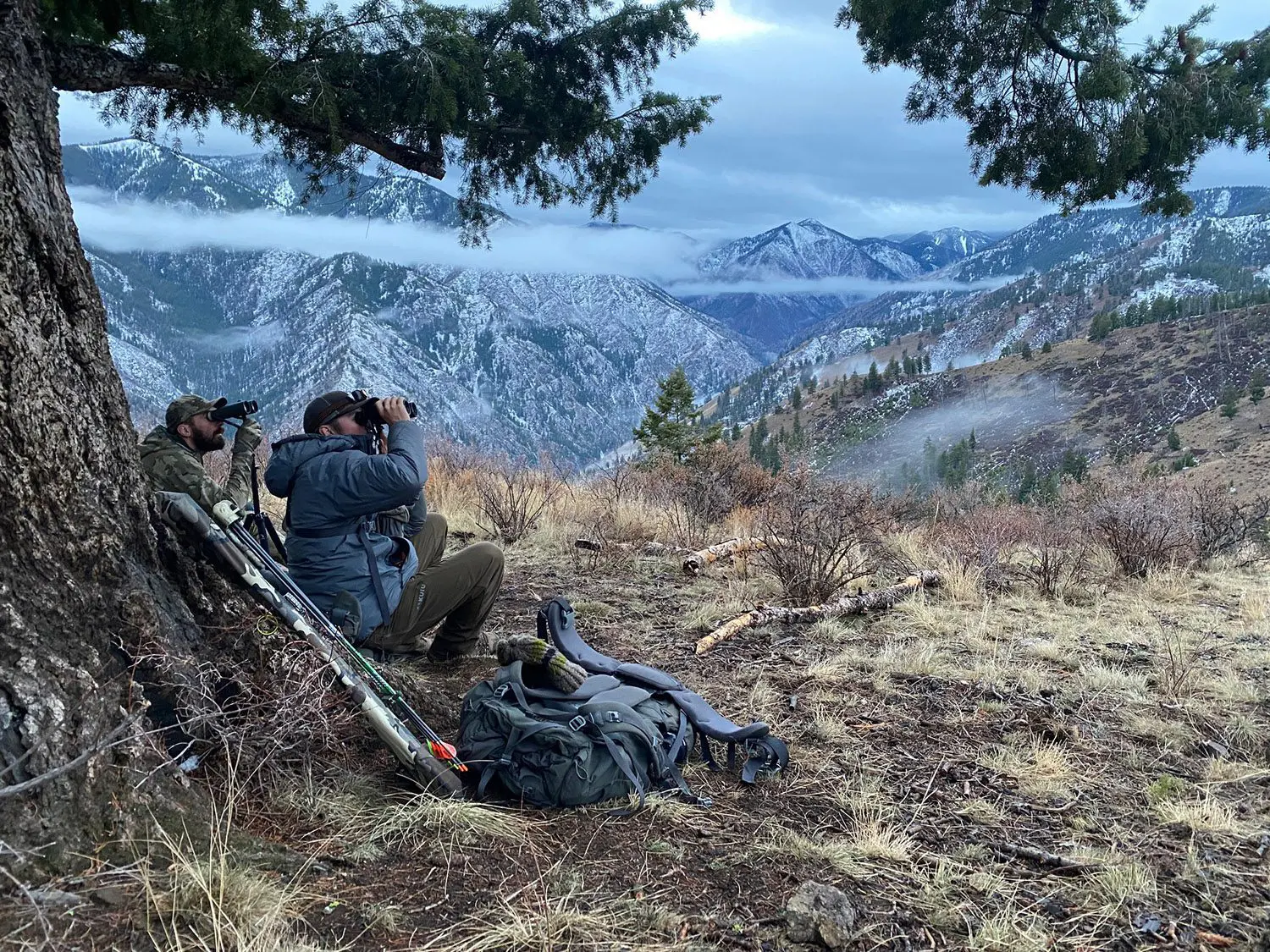AJ Patrick Kissel Idaho Frank Church Mule Deer IWC1 2021 Glassing Mountains Snow Scenery » Outdoors International Glassing in the Frank Church for mule deer
