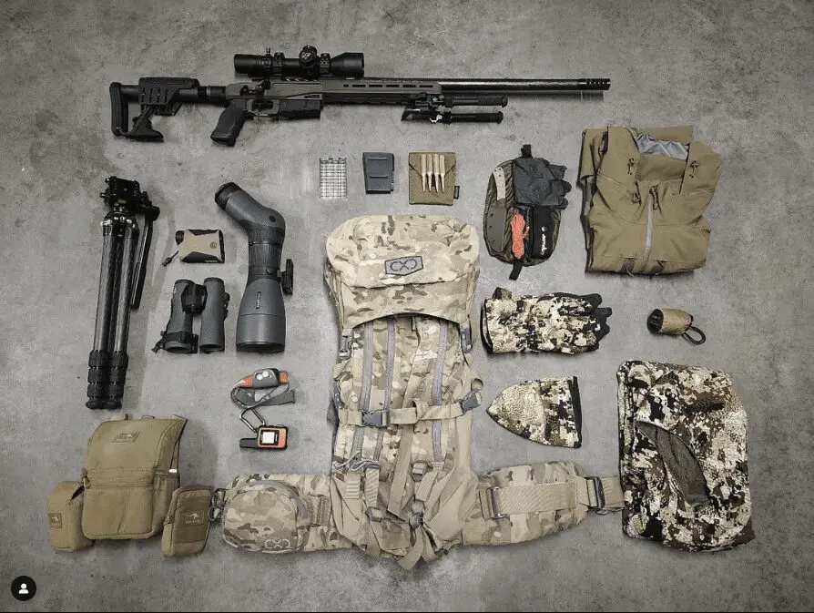 EXO pack gear spread » Outdoors International Tools of the trade in Kyle's EXO pack.