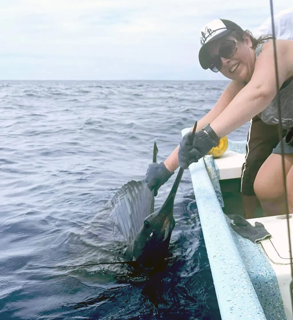 Jennifer's first sailfish