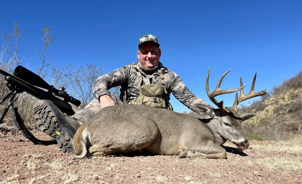 OI Client 2023 Sonora Mexico Coues Deer CO1 » Outdoors International One of our clients with a giant Coues deer he took in Mexico.