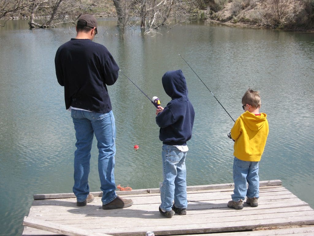 Cory Glauner fishing with his kids » Outdoors International Fishing with your kids