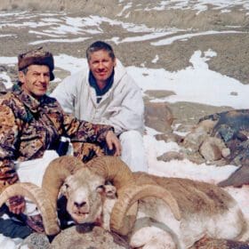 Hossein "Soudy" Golabchi with the World Record Marco Polo Argali