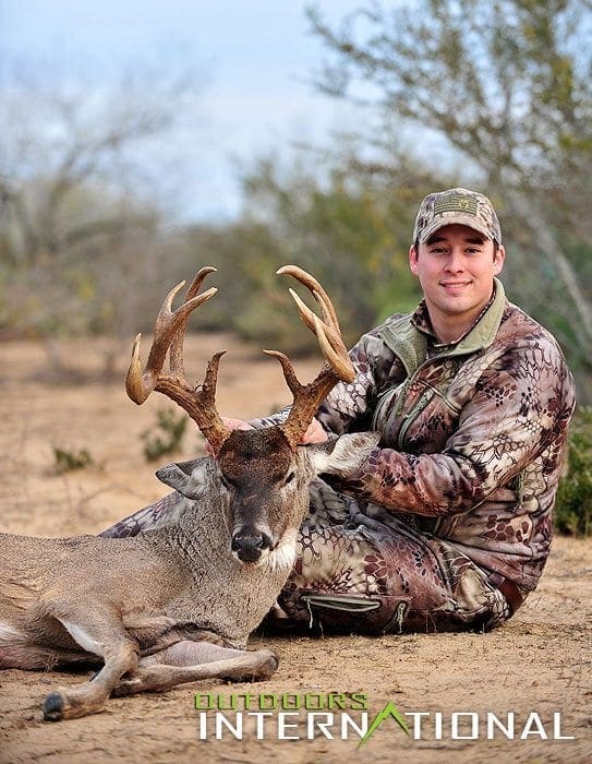Trevor with his beautiful buck Indigo