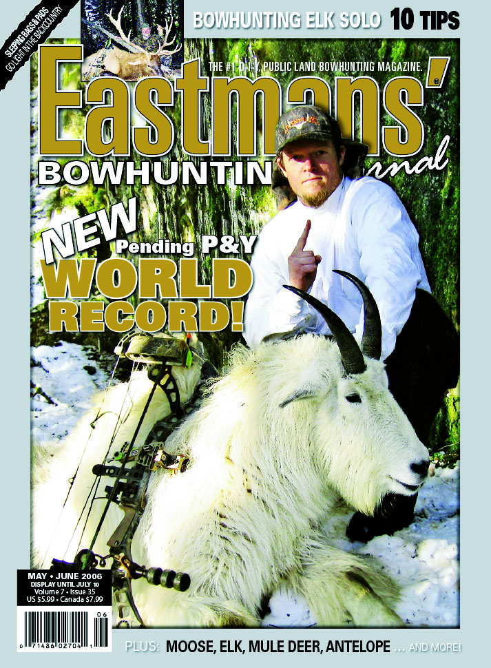 The P&Y World Record Mountain Goat taken by Shad Wheeler