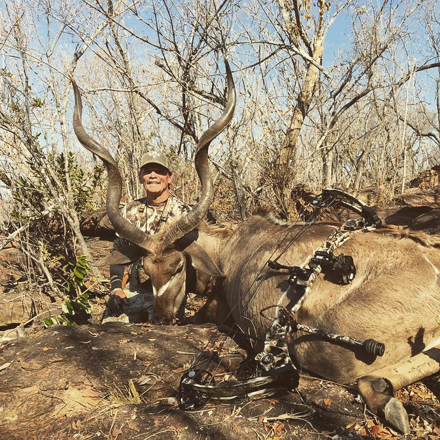 Greg Cameron with a great archery kudu