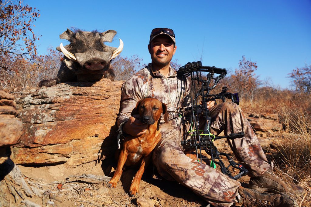 Cory Glauner with a great archery warthog