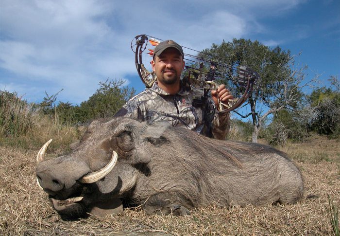 Cory Glauner with a good archery warthog