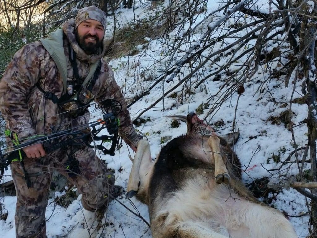 Cory's deer piled up below the blind How we found Cory's deer