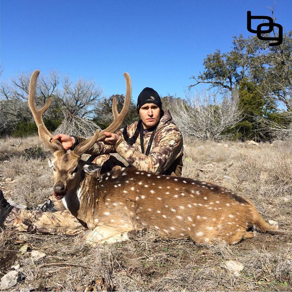 Ben Greenfield with his Texas Axis he took with Outdoors International