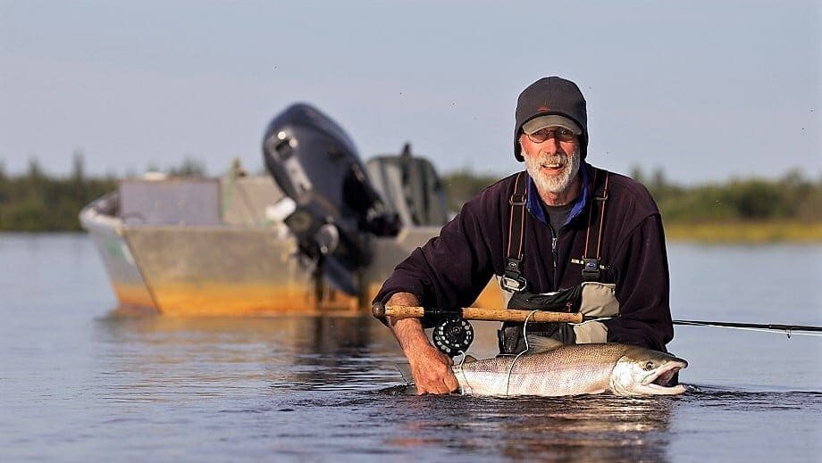 A happy fly fisherman
