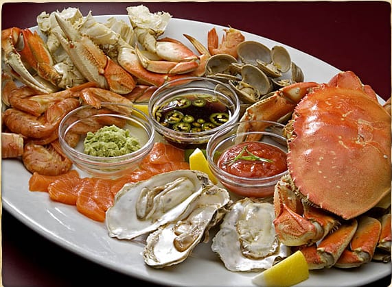 Alaska-style, all-you-can-eat food.