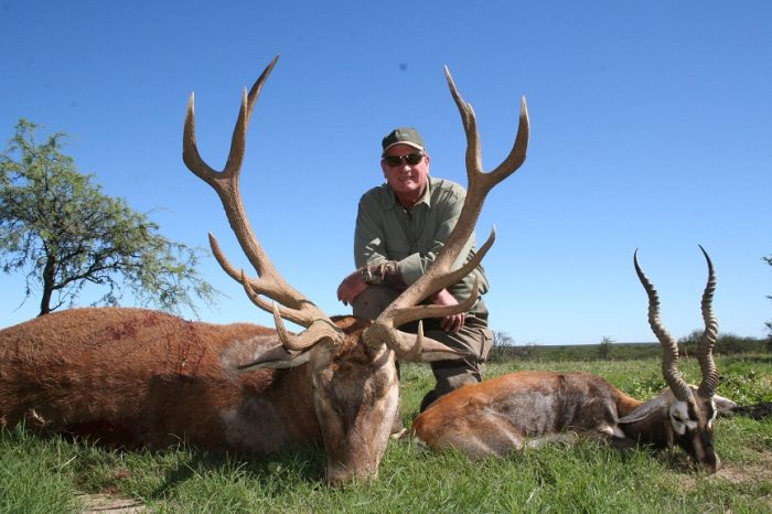 Red stag, blackbuck combo in Argentina