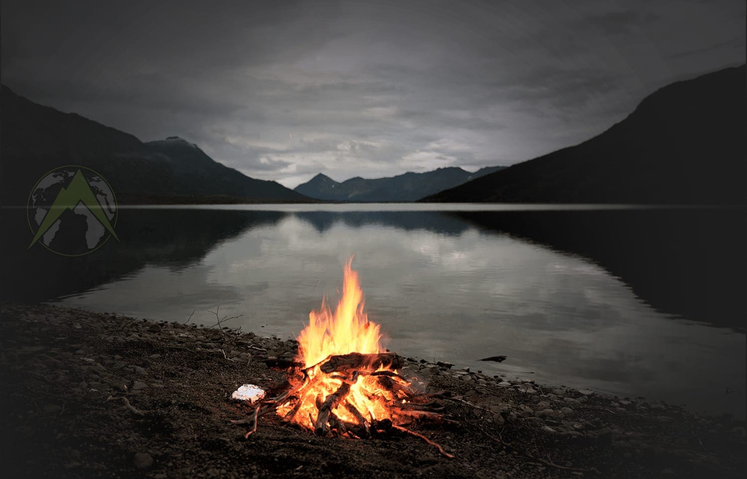Alaska-Wilderness-Fire-Camp-Campfire-Lake-Mountains-RAA4 » Outdoors International Alaska Campfire