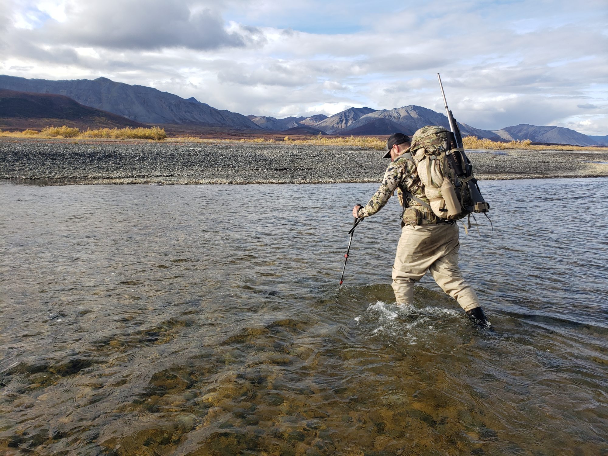 Crossing rivers in Alaska while you're on a hunt is super common.