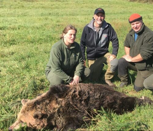 OI client Jason Kinyon with a Gold Medal Eurasian brown bear taken in Croatia