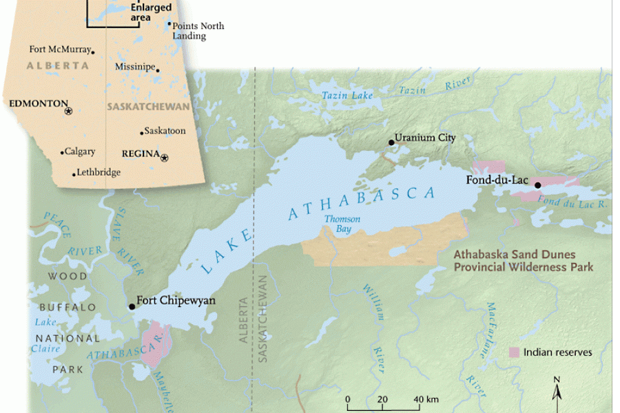 Lake Athabasca Map