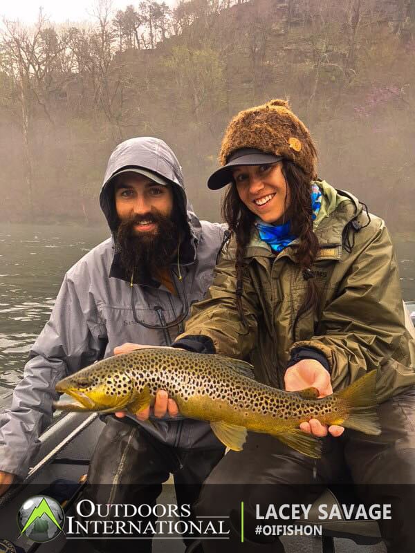 Patrick and Lacey with a nice Arkansas Brown Trout