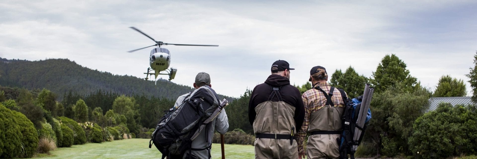 Helicopter fly fishing