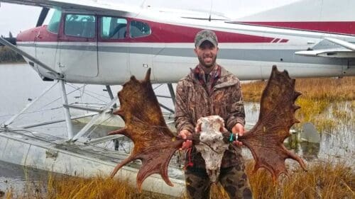 Kyle-Oraskovich-DIY-Moose-Alaska-Client 2021 » Outdoors International Kyle Oraskovich with a great DIY moose he took with our outfitter in Alaska.