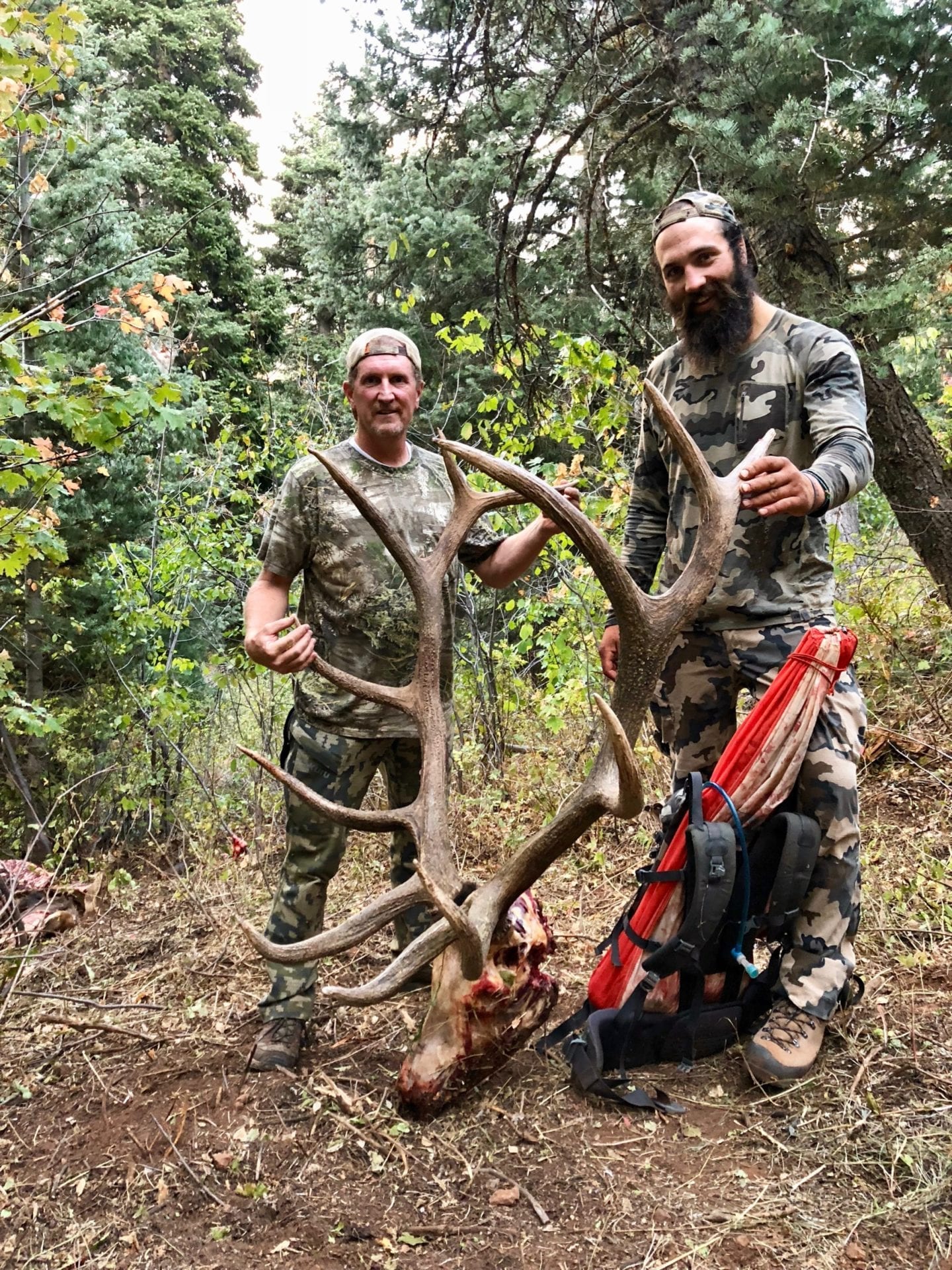  Once we reached the top of the mountain and got out to the trailhead we met with our good buddy John who initially pointed us in the direction of where the big bulls would be hanging out in this unit. 