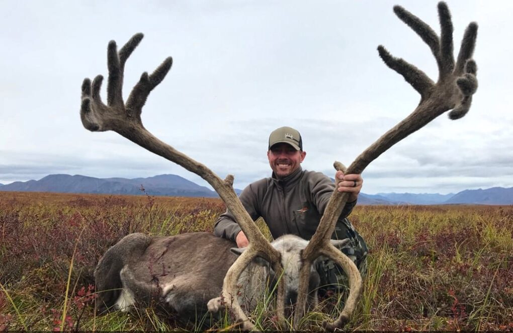 Outdoors International Client Travis Leeper with his DIY Caribou