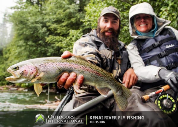 Patrick Kissel with a nice Alaska rainbow