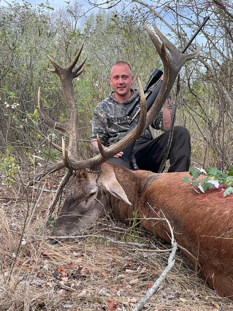 A giant red stag taken in Hungary