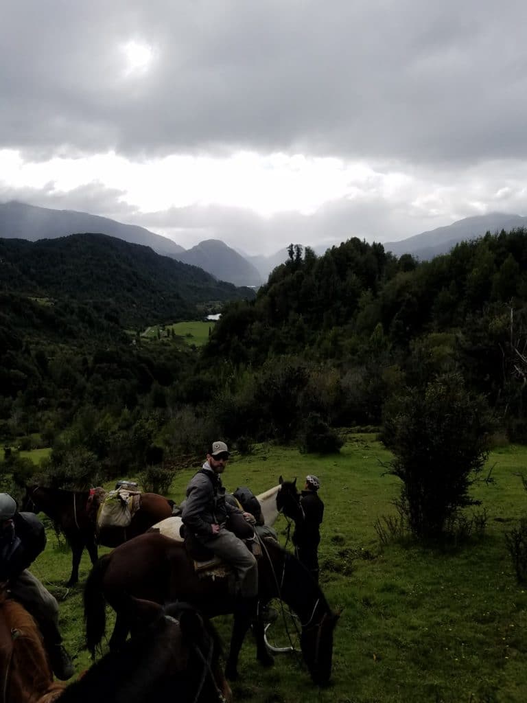 On horseback to camp in Patagonia