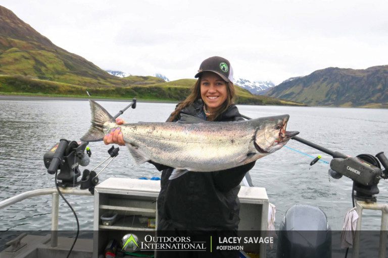 Lacey with a King Salmon