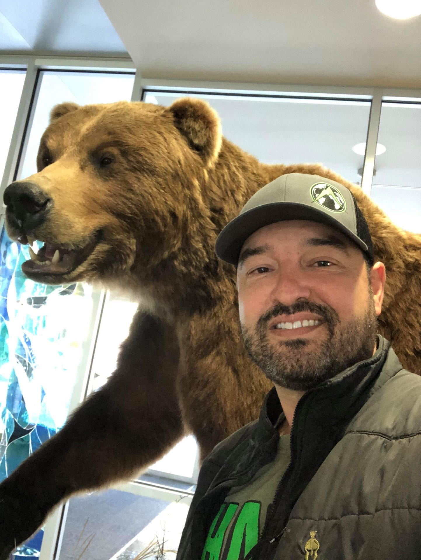 A big bear at the Fish and Game office in Kodiak.