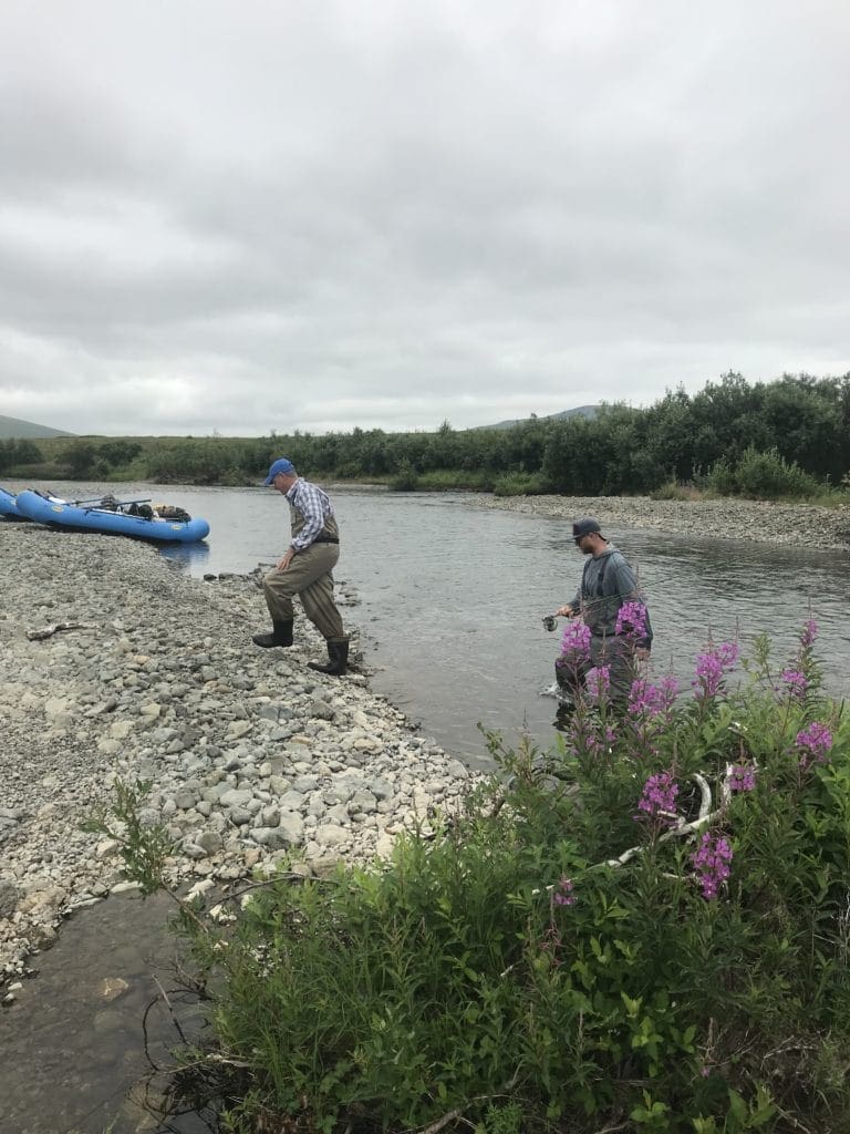 Raft on the bank of an AK River