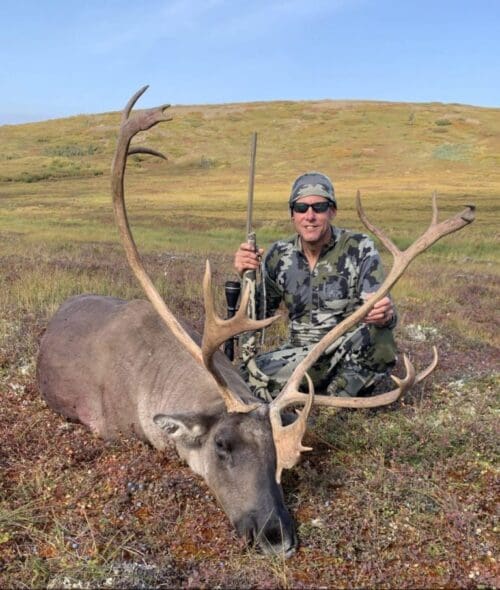 James with a great caribou bull