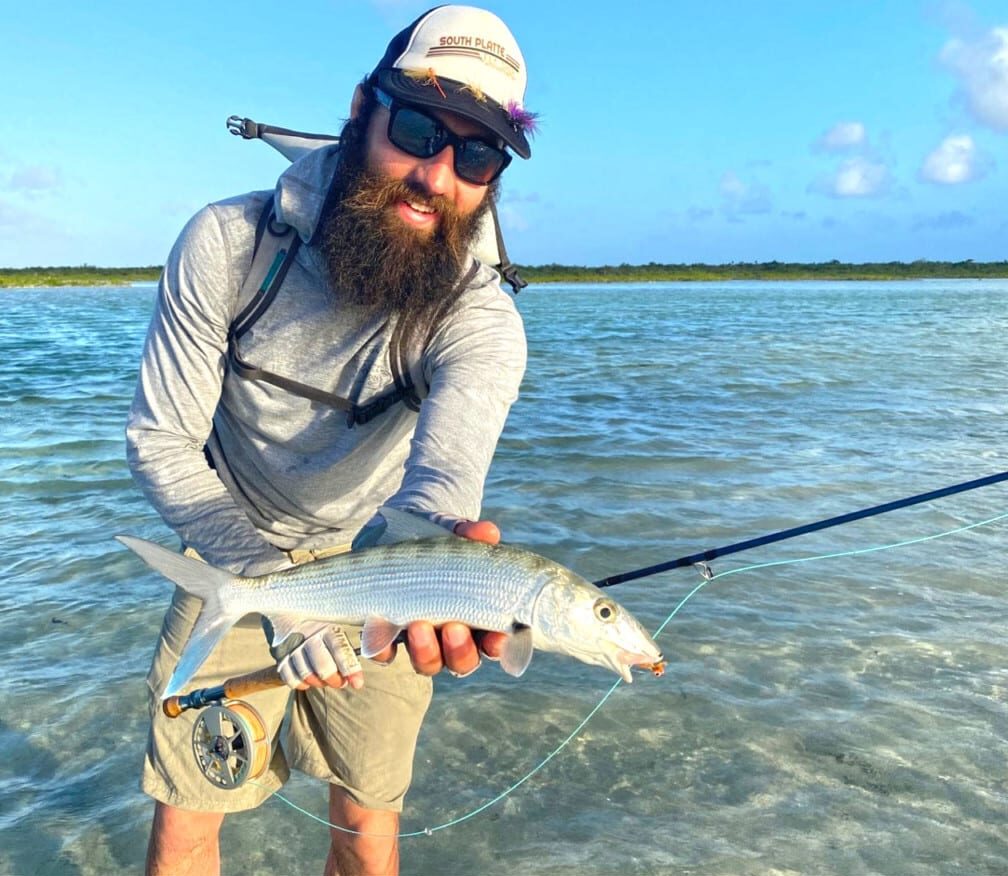 Patrick with a bonefish
