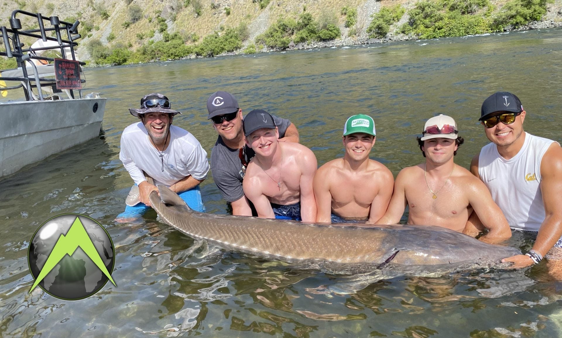 Sturgeon Fishing from a Jet Boat in Hells Canyon, Idaho