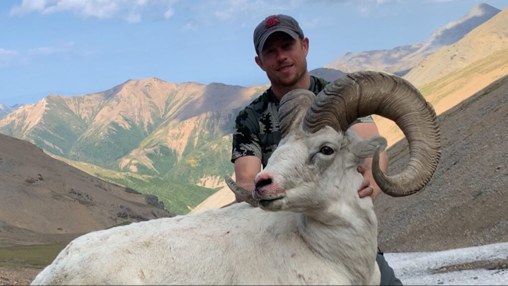 Anthony Weber with a great ram