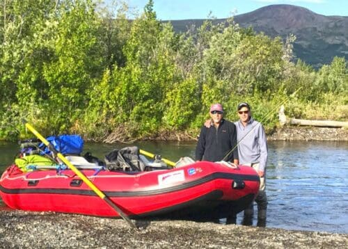 Pic on the bank by the raft