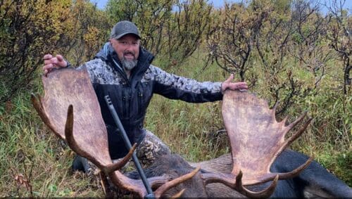 Mark White with his great Alaska bull.