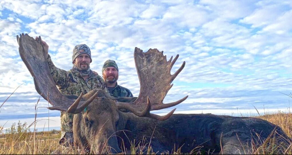 Blake and Chad with a great alaska bull.
