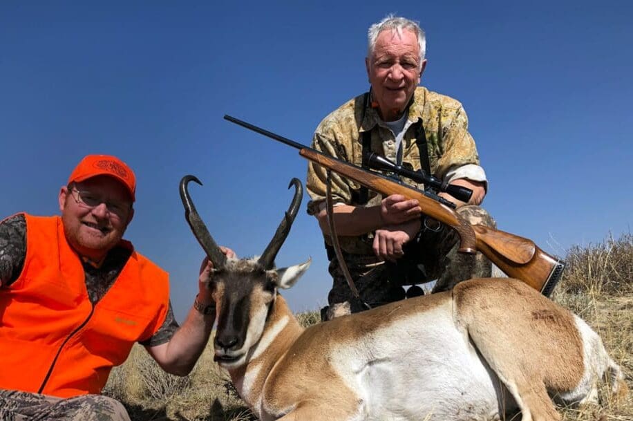 Colorado Pronghorn Antelope Double H Outfitters DH5 Aaron Webber Client with dad DH » Outdoors International Colorado Pronghorn hunt with dad