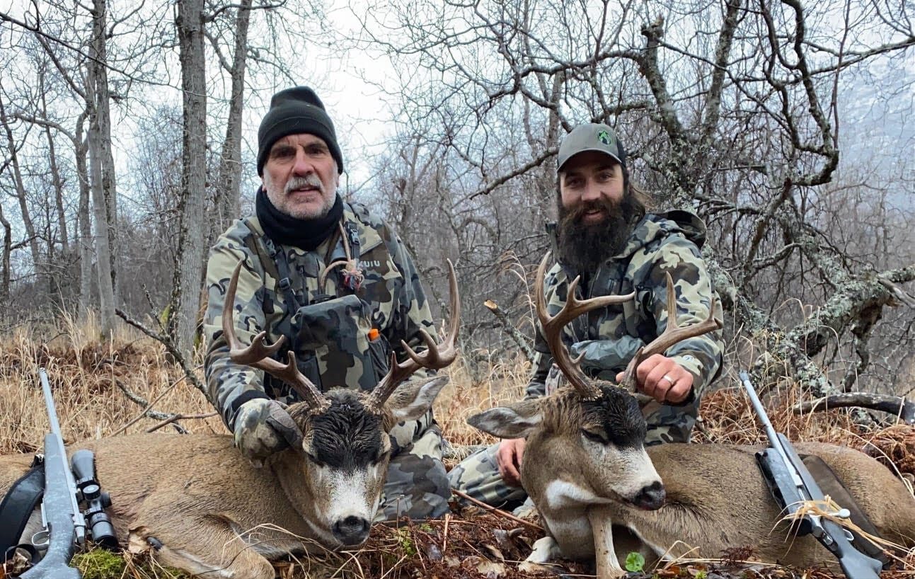 Andy and Patrick Kissel with their Kodiak Island blactail deer.