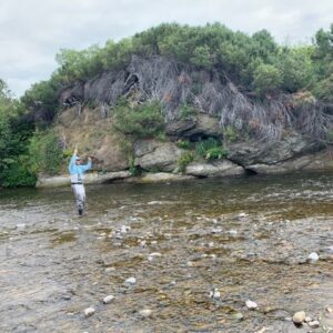 Fly fishing for big Rainbows on the Ozernaya River in Kamchatka.