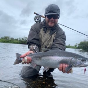 With huge runs of all five species of salmon, the fly fishing for big rainbows on the Ozernaya River is simply outstanding.