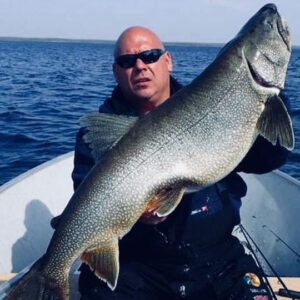 The lake trout are found in shallow water all summer long (15 to 25 feet) making them the hardest fighting most aggressive freshwater fish you’ve battled. Arctic grayling are also plentiful, so bring your fly rod!.